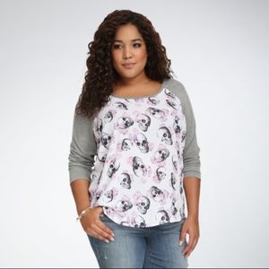 Torrid | Skull Raglan Tee